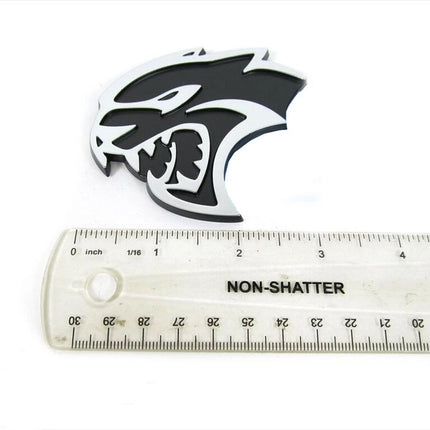 Hellcat Side Emblem Badge Set for Dodge Challenger & Charger - Black/Red/Chrome