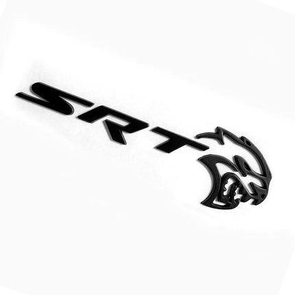 Hollow Hellcat SRT Grille Emblem Badge for Dodge Challenger & Charger - Black/Red/Chrome