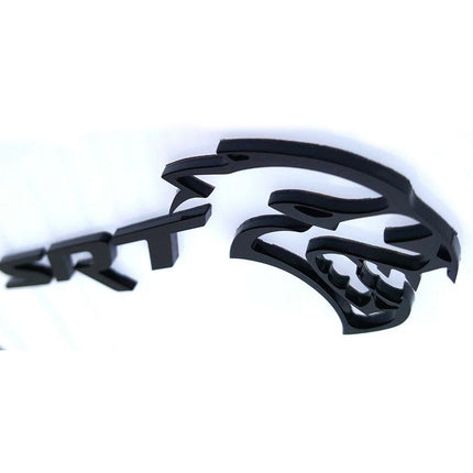 Hollow Hellcat SRT Grille Emblem Badge for Dodge Challenger & Charger - Black/Red/Chrome