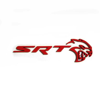 Hollow Hellcat SRT Grille Emblem Badge for Dodge Challenger & Charger - Black/Red/Chrome