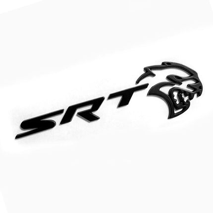 2Pack Hollow Hellcat SRT Emblems for Dodge Badge (Black/Red/Chrome)