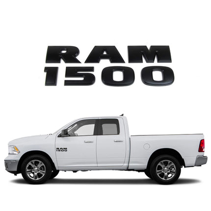 3D Side Badges Emblem Set for 2015-2018 RAM 1500 68247897AA (Black/Chrome/Red)