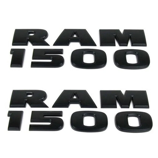 2Pack Side Badges for RAM 1500 Genuine Emblem 68247897AA (Black/Chrome/Red)