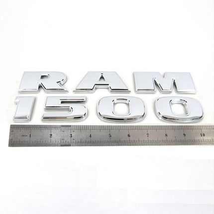 3D Side Badges Emblem Set for 2015-2018 RAM 1500 68247897AA (Black/Chrome/Red)