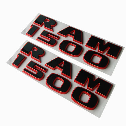 2Pack Side Badges for RAM 1500 Genuine Emblem 68247897AA (Black/Chrome/Red)