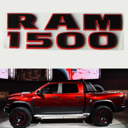 2Pack Side Badges for RAM 1500 Genuine Emblem 68247897AA (Black/Chrome/Red)