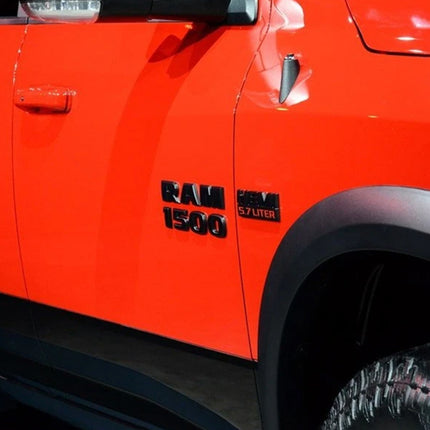 4X4 Emblem Set for RAM 1500 68247897AA 3D Raised Letter Badges 3Pack (Chrome / Black Red)