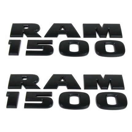 4X4 Emblem Set for RAM 1500 68247897AA 3D Raised Letter Badges 3Pack (Chrome / Black Red)