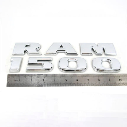 3Pack Emblems for RAM 1500 4X4 Letters 3D Badges Genuine Chrome / Black Red