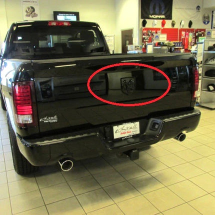 Emblem Set for RAM 1500 4X4 5.7 Liter HEMI Grille Tailgate Badges Black (Ram Head / Skull-themed)