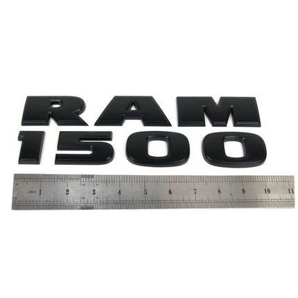 Emblem Set for RAM 1500 4X4 5.7 Liter HEMI Grille Tailgate Badges Black (Ram Head / Skull-themed)