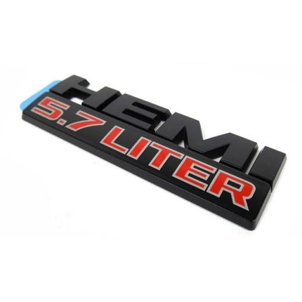 Emblem Set for RAM 1500 4X4 5.7 Liter HEMI Grille Tailgate Badges Black (Ram Head / Skull-themed)