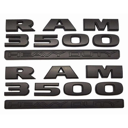 Heavy Duty Emblem Kit for RAM 3500 with 4x4 Optional Badge Replacement - Black/Red (2Pack/3Pack)