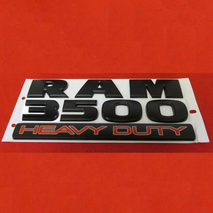 Heavy Duty Emblem Kit for RAM 3500 with 4x4 Optional Badge Replacement - Black/Red (2Pack/3Pack)