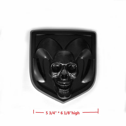 Classic Ram's Head Tailgate Emblem Fits 1995-2018 RAM 1500 2500 3500 (Ram-themed / Skull-themed)