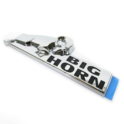 Premium 3D Bighorn Emblem Raised Letters Badge for RAM 1500/2500 (Black/Red/Chrome)