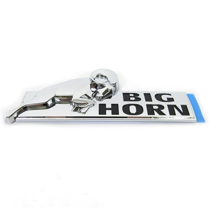 Premium 3D Bighorn Emblem Raised Letters Badge for RAM 1500/2500 (Black/Red/Chrome)