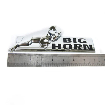 Premium 3D Bighorn Emblem Raised Letters Badge for RAM 1500/2500 (Black/Red/Chrome)