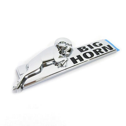 Premium 3D Bighorn Emblem Raised Letters Badge for RAM 1500/2500 (Black/Red/Chrome)