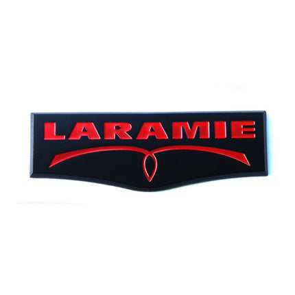 Laramie Tailgate Emblem Badge Fits Ram 1500/2500/3500 3D Replacement (Black/Red/Chrome)