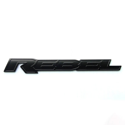 REBEL Tailgate Emblem Badge Fits Ram 1500/2500 3D 13" Replacement (Black/Red/Chrome)