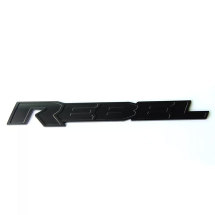 REBEL Tailgate Emblem Badge Fits Ram 1500/2500 3D 13" Replacement (Black/Red/Chrome)