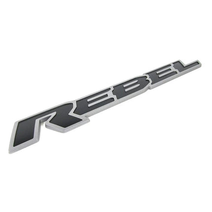 REBEL Tailgate Emblem Badge Fits Ram 1500/2500 3D 13" Replacement (Black/Red/Chrome)