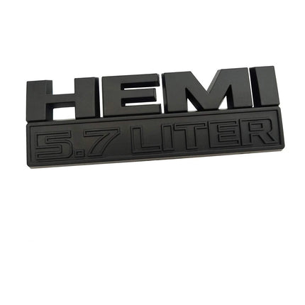 5.7L HEMI Badge Set for RAM 1500 (2013-2018) Replacement Emblems (Black/Red/Chrome)
