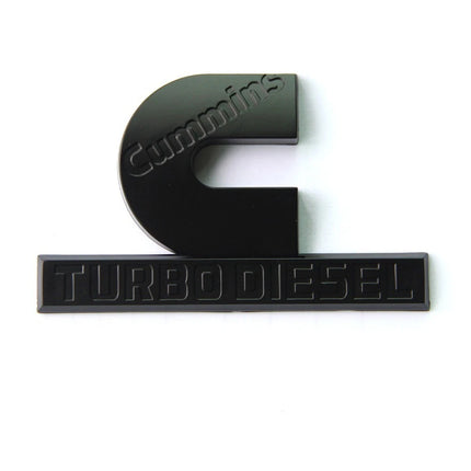 Cummins Turbo Diesel HIGH OUTPUT Emblems 3D Badge Replacement 23465289 (Black/Red/Chrome)
