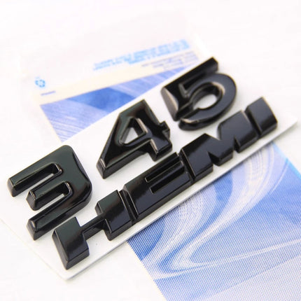 345 Side Emblem Badge Set Fits Dodge Challenger Charger RAM 1500 (Black/Red)