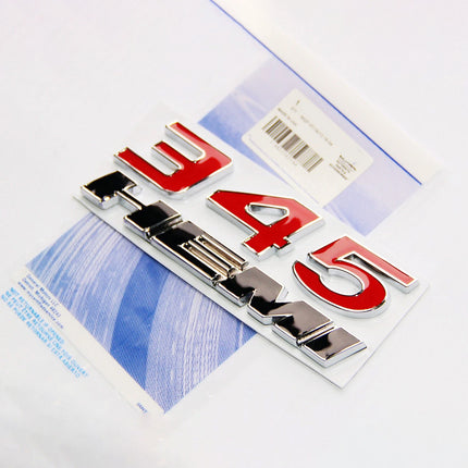 345 Side Emblem Badge Set Fits Dodge Challenger Charger RAM 1500 (Black/Red)