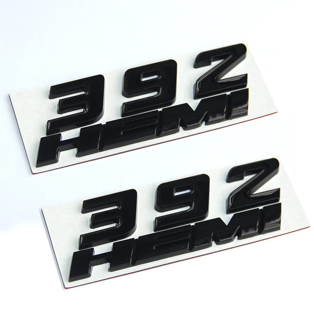392 Side Emblem Badge Set Fits Dodge Challenger Charger Replacement (Black/Red)