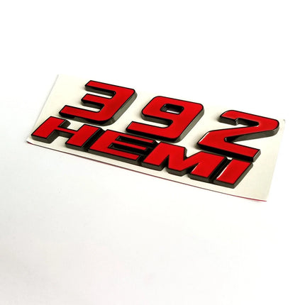 392 Side Emblem Badge Set Fits Dodge Challenger Charger Replacement (Black/Red)