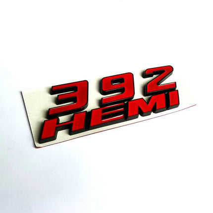392 Side Emblem Badge Set Fits Dodge Challenger Charger Replacement (Black/Red)