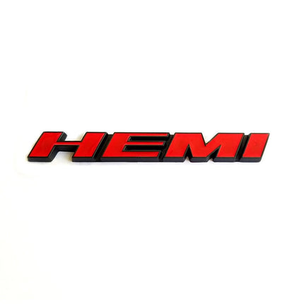 Hemi Side Emblem Badge Fits Dodge Challenger Chrysler 3D Replacement (Black/Red/Chrome)