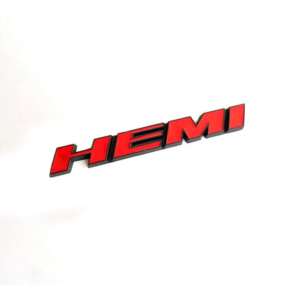 Hemi Side Emblem Badge Fits Dodge Challenger Chrysler 3D Replacement (Black/Red/Chrome)