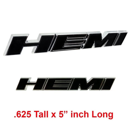 Hemi Side Emblem Badge Fits Dodge Challenger Chrysler 3D Replacement (Black/Red/Chrome)