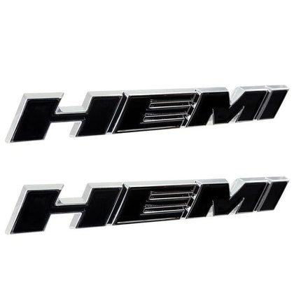 Hemi Side Emblem Badge Fits Dodge Challenger Chrysler 3D Replacement (Black/Red/Chrome)
