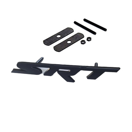 SRT Grille Badge for Dodge Charger Challenger Jeep Grand Cherokee (Black/Red/Chrome)