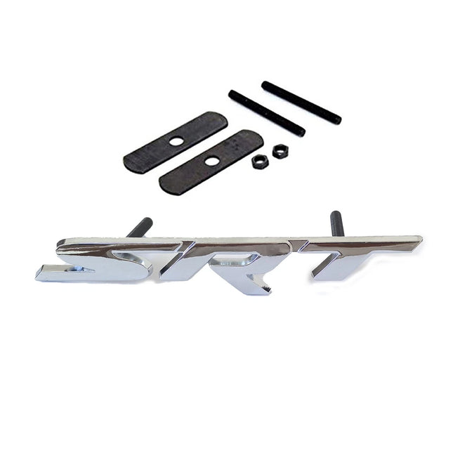 SRT Grille Badge for Dodge Charger Challenger Jeep Grand Cherokee (Black/Red/Chrome)