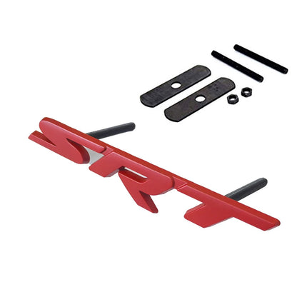 SRT Grille Badge for Dodge Charger Challenger Jeep Grand Cherokee (Black/Red/Chrome)