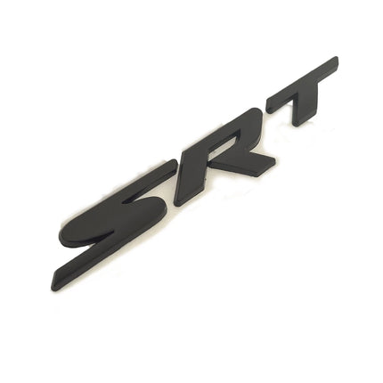 SRT Emblem Badge Set Fits Dodge Charger Challenger Jeep Grand Cherokee (Black/Red/Chrome)