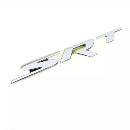 SRT Emblem Badge Set Fits Dodge Charger Challenger Jeep Grand Cherokee (Black/Red/Chrome)