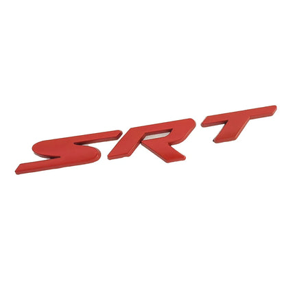 SRT Emblem Badge Set Fits Dodge Charger Challenger Jeep Grand Cherokee (Black/Red/Chrome)