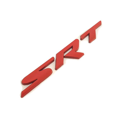 SRT Emblem Badge Set Fits Dodge Charger Challenger Jeep Grand Cherokee (Black/Red/Chrome)