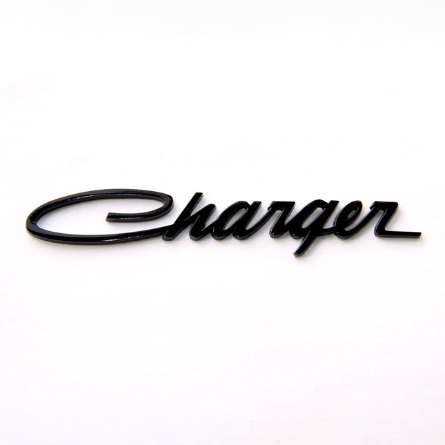 CHARGER Tailgate Letter Emblem Badge for 2015–2023 Dodge Charger (Black/Chrome) 1-Pack/2-Pack