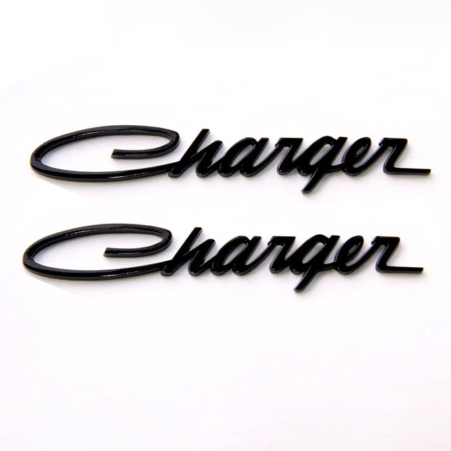 CHARGER Tailgate Letter Emblem Badge for 2015–2023 Dodge Charger (Black/Chrome) 1-Pack/2-Pack