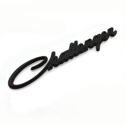 Challenger Emblem Badge Fits Dodge Challenger Chrysler Replacement (Black/Chrome)