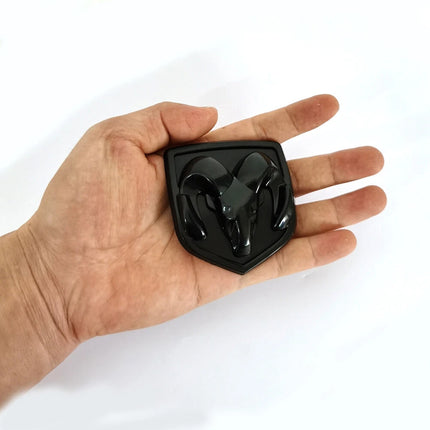 Grille Emblem Badge Fits 2002-2005 Ram 1500/2500 Genuine Replacement (Black/Chrome)