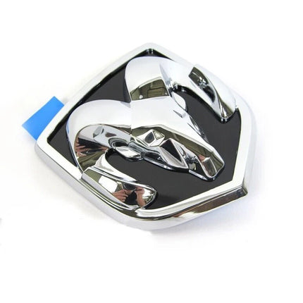 Grille Ram Emblem Badge 3D Replacement for 2006-2009 RAM 1500 2500 (Black/Chrome)